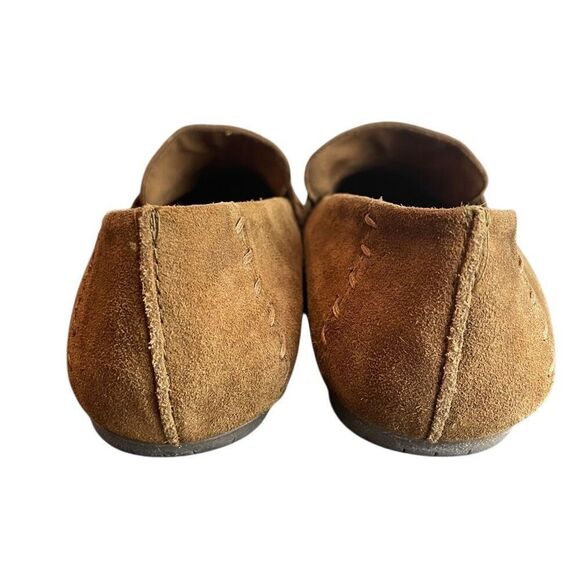 Born Brown Suede McGee Slip-on Fringe Kiltie Loafers Size 11 - Picture 5 of 7